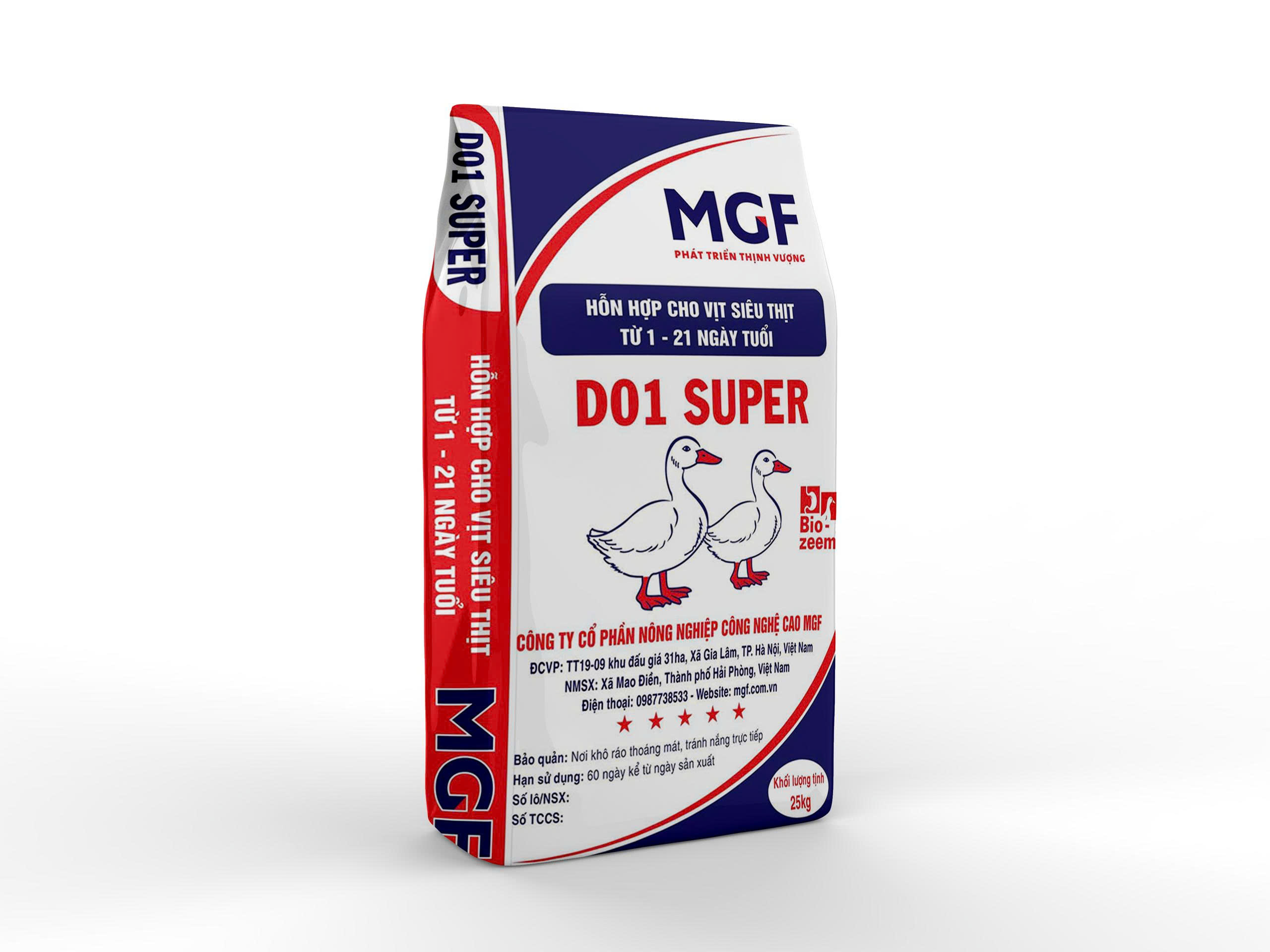 HỖN HỢP CHO VỊT SIÊU THỊT TỪ 1–21 NGÀY TUỔI