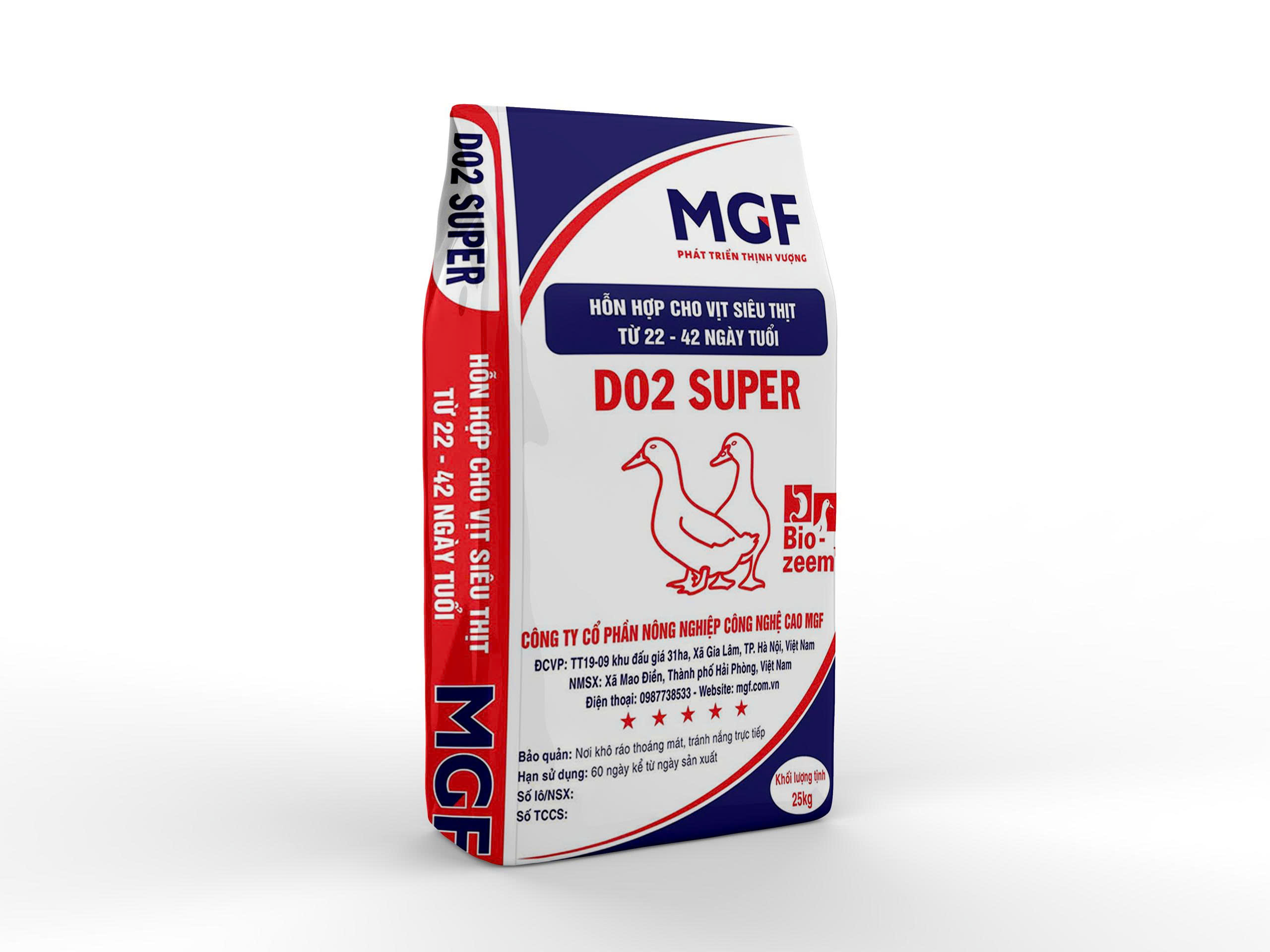 HỖN HỢP CHO VỊT SIÊU THỊT TỪ 22–42 NGÀY TUỔI