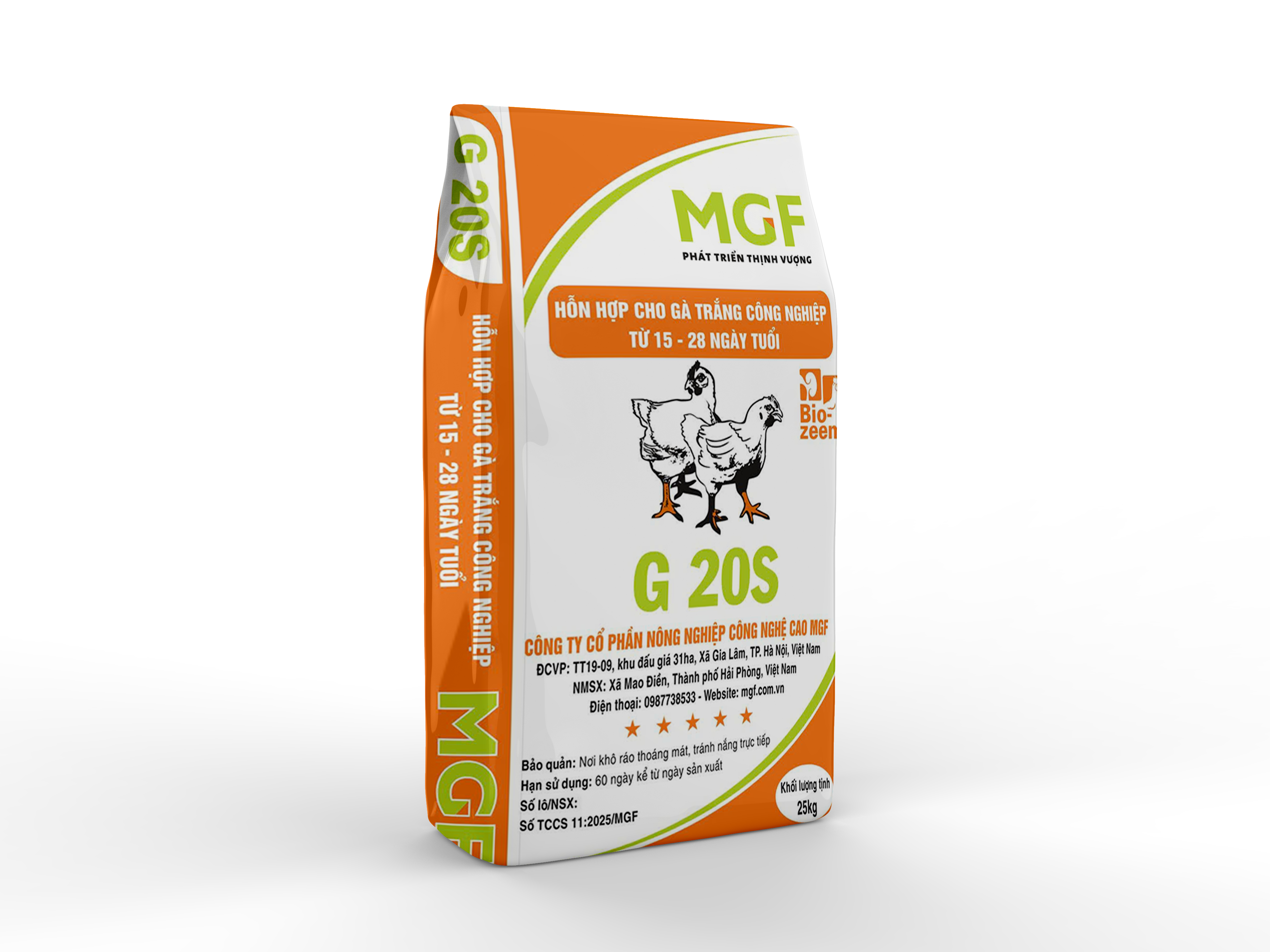 THỨC ĂN HỖN HỢP G 20S CHO GÀ TRẮNG 15–28 NGÀY TUỔI