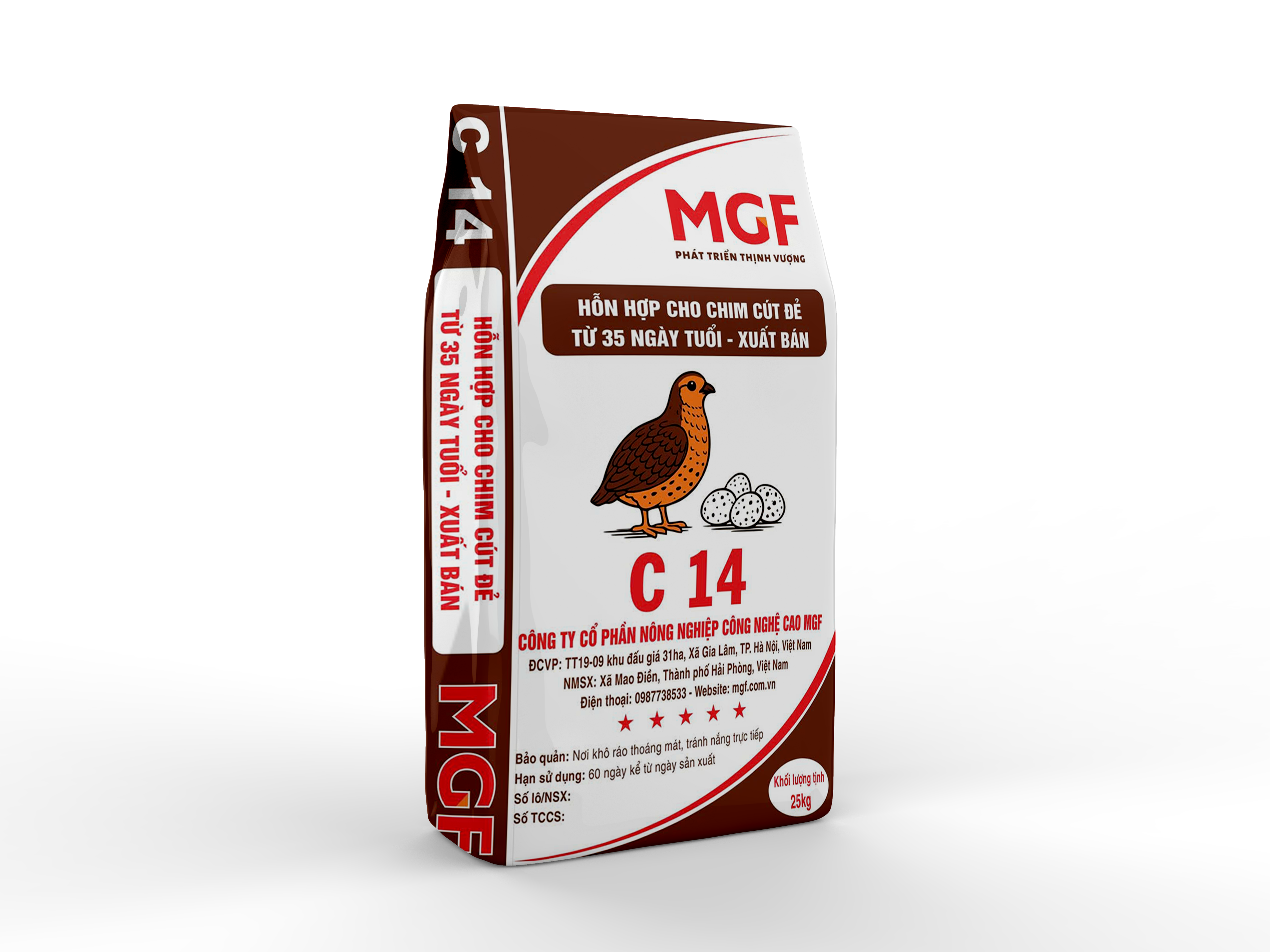 THỨC ĂN HỖN HỢP C 14 CHO CHIM CÚT ĐẺ TỪ 35 NGÀY TUỔI – XUẤT BÁN