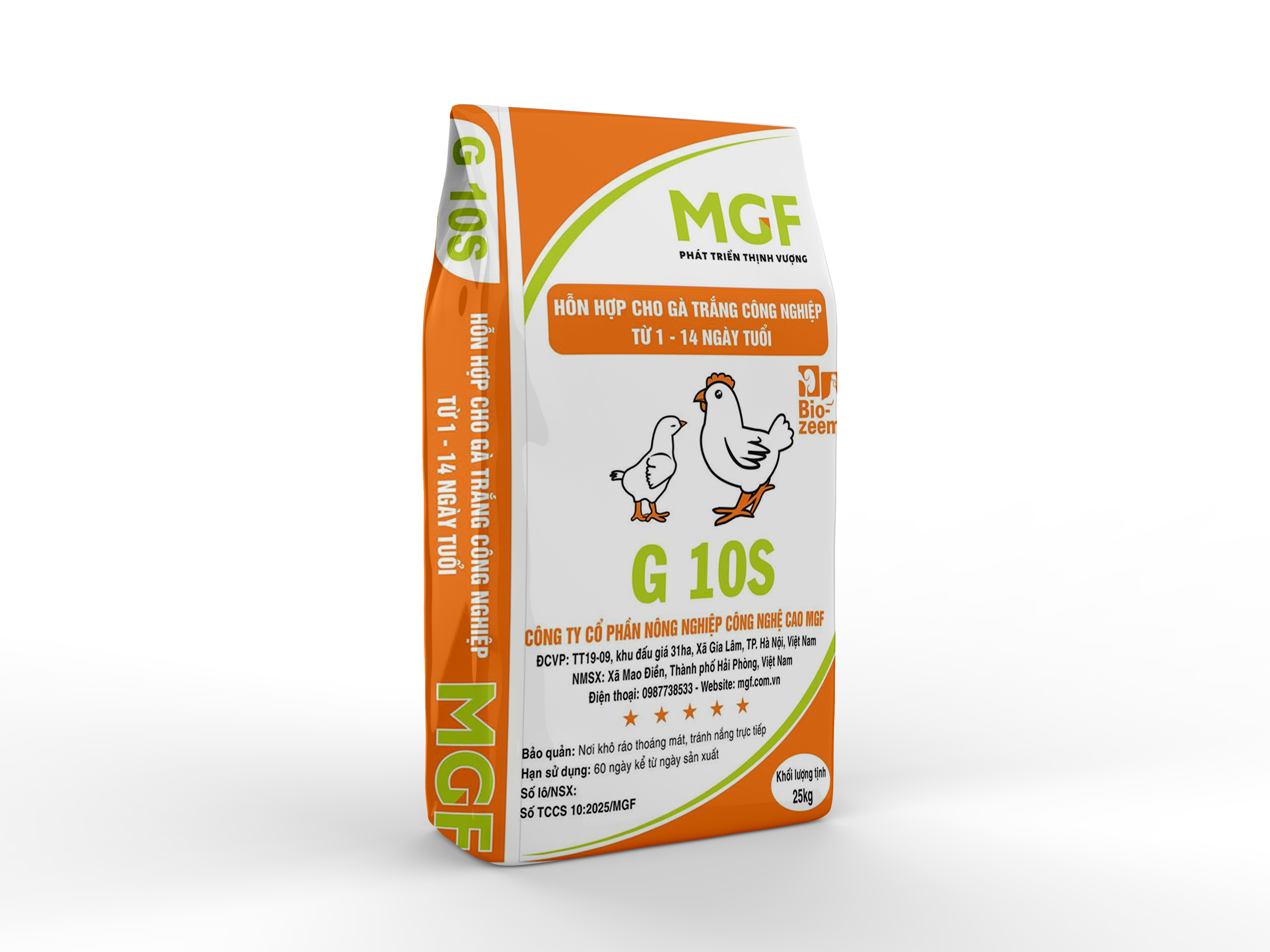 THỨC ĂN HỖN HỢP G 10S CHO GÀ TRẮNG 1–14 NGÀY TUỔI